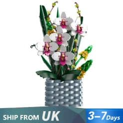 Mould King 10025 Orchid Flower Bouquet Eternal Butterfly Ideas Creator Botanical Building Blocks