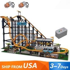 Mould King 11012 Loop Roller Coaster Ideas Creator with Motor Building Blocks Bricks