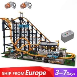 Mould King 11012 Loop Roller Coaster Ideas Creator with Motor Building Blocks Bricks
