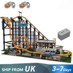 Mould King 11012 Loop Roller Coaster Ideas Creator with Motor Building Blocks Bricks
