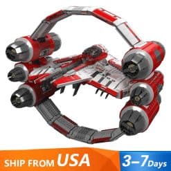 Mould King 21047 Interstellar Ring Fighter Star Wars Jedi Star Fighter Hyper Rings Building Blocks