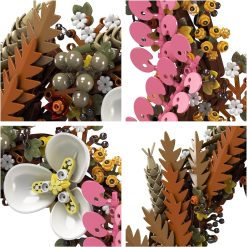 Mould King 10074 Christmas Wreath Flower Home Decoration Ideas Creator 1038Pcs Building Blocks Kids Toy Mould King 10074 Christmas Wreath Flower Home Decoration Building Blocks Kids Toy