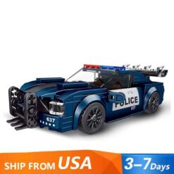 Mould King 27002 Mini Barricade Sports Police car Building Blocks Kids Toy