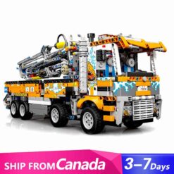 Mould King 19014 Pneumatic Concrete Pump Truck Technic Gear Control Building Blocks