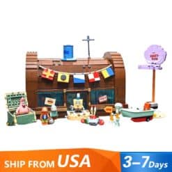 AREA-X AB0027 SpongeBob SquarePants the Krusty Krab Restaurant Ideas Creator Building Blocks Kids Toy