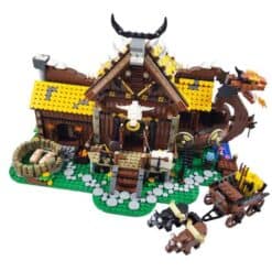 MORK 033051 The Viking House Cottage Medieval Architecture Modular 3129Pcs Building Blocks Kids Toy MORK 033051 The Viking House Cottage Medieval Architecture Modular Building Blocks Kids Toy
