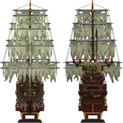 Mould King 13197 Flying Dutchman Pirate Of the Caribbean Ship Sailboat 4364Pcs Building Blocks Bricks Kids Toy Mould King 13197 Jumping Creative Pirate Ship Dutchman Sailboat Building Blocks Bricks Kids Toy