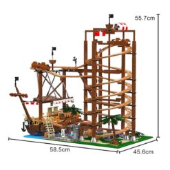 Mould King 11013 Large Double Helix Technical Loop Roller Coaster with Motors 2174Pcs Building Blocks Kids Toy Mould King 11013 Large Double Helix Technical Loop Roller Coaster with Motors