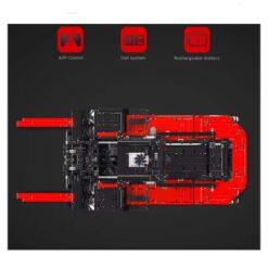 Mould King 17045 Forklift Remote Controlled Heavy Duty Stacker With Motor 4579Pcs Building Blocks Kids Toy Mould King 17045 Remote Controlled Electric Red Heavy Duty Stacker Forklift With Motor