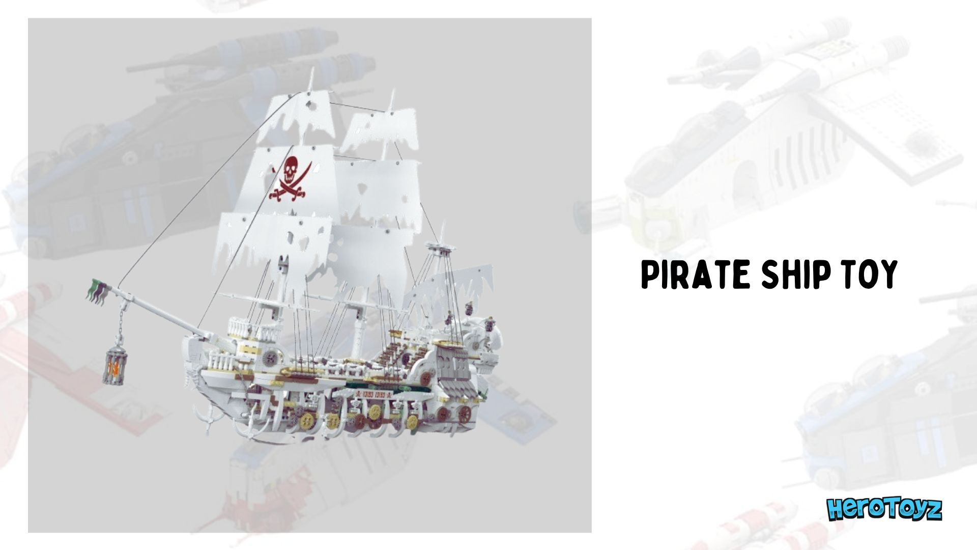 Mould King 13109 Queen Anne's Revenge Pirate Ship Toy Is A Treasure Trove For Your Young Builders. Pirate Ship Toy