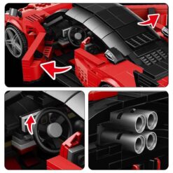 Mould King 10041 Pagani Zonda R Super Sports Car Technic 1278Pcs Building Blocks Kids Toy Gift Mould King 10041 Pagani Zonda R Super Sports Car