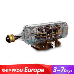Mould King 10066 Pirate of the Caribbean The Queen Anne’s Revenge Pirate Ship in A Bottle Model