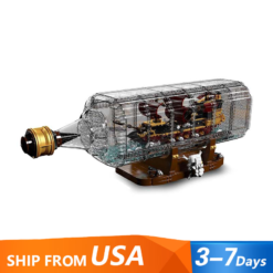 Mould King 10066 Pirate of the Caribbean The Queen Anne’s Revenge Pirate Ship in A Bottle Model