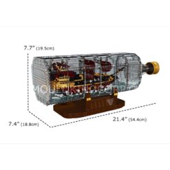 Mould King 10066 Pirate of the Caribbean The Queen Anne’s Revenge Pirate Ship in A Bottle Model 2488Pcs Building Blocks Bricks Kids Toy Mould King 10066 Pirate of the Caribbean The Queen Anne’s Revenge Pirate Ship in A Bottle Model