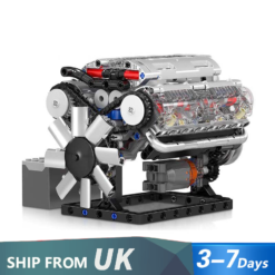 Mould King 10088 MOC Motorized V8 Eight Cylinder Inline Gasoline Engine Model