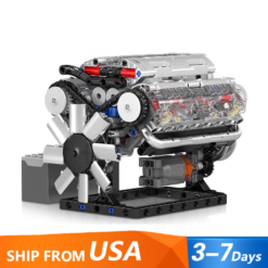 Mould King 10088 MOC Motorized V8 Eight Cylinder Inline Gasoline Engine Model