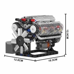 Mould King 10088 Motorized V8 Eight Cylinder Inline Gasoline Engine Model 535Pcs Building Blocks Bricks Kids Toy Mould King 10088 MOC Motorized V8 Eight Cylinder Inline Gasoline Engine Model