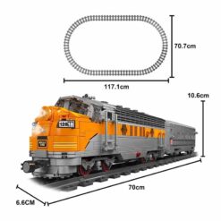 Mould King 12018 EMD F7 Diesel Train Internal Combustion Locomotive Train With Tracks 1541Pcs Building Blocks Kids Toy Mould King 12018 EMD F7 Diesel Internal Combustion Locomotive Train With Tracks