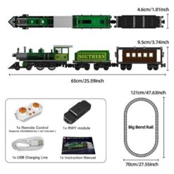 Mould King 12024 Steam Locomotive Express Railway Train with The Dashan Tunnel 1212Pcs Building Blocks Kids Toy Mould King 12024 Steam Locomotive Express Railway Train with The Dashan Tunnel