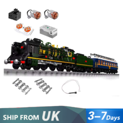 Mould King 12025 Orient Express SNCF 231 Steam Locomotives Lighting Train