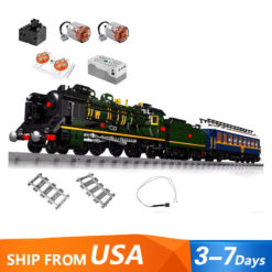 Mould King 12025 Orient Express SNCF 231 Steam Locomotives Lighting Train
