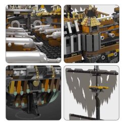 Mould King 13188 Pirates Ship Silent Mary Pirates of the Caribbean Large Ghost Sailboat 4147Pcs Building Blocks Bricks Kids Toy Mould King 13188 Pirates Ship Silent Mary Piratenschiff Large Ghost Sailboat Ship