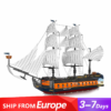 Mould King 13192 Imperial Frigate Royal Fleet Pirates of The Caribbean Large Sailing Pirate Ship