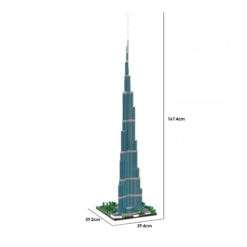 Dubai Burj Khalifa MOC 104784 Skyscraper Super Tall Tower 7365Pcs Building Blocks Kids Toy Dubai Burj Khalifa MOC 104784 Skyscraper Tower