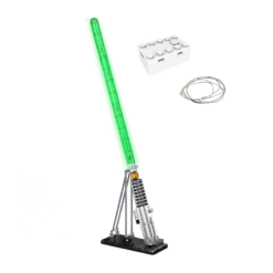 Mould King 10140 Star Wars Green Misery Sword Life-Sized Replica Luke´s Lightsaber with Stand 1126Pcs Building Blocks Kids Toy Mould King 10140 Cosmic Knight's Laser Light Sword Life-Sized Replica with Green Lighting and Holder