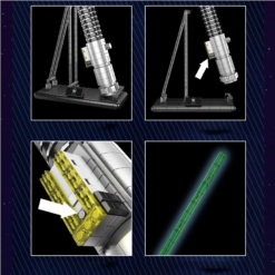 Mould King 10140 Star Wars Green Misery Sword Life-Sized Replica Luke´s Lightsaber with Stand 1126Pcs Building Blocks Kids Toy Mould King 10140 Cosmic Knight's Laser Light Sword Life-Sized Replica with Green Lighting and Holder