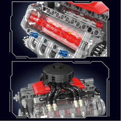 Mould King 10171 Chevy LSX454 Motorized V8 Mini Engine 487Pcs Building Blocks Bricks Kids Toy Mould King 10171 Chevy LSX454 Motorized V8 Mini Engine