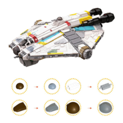 Star Wars The Ghost VCX-100 Corellian Transport MOC 161451 Space Ship 4703Pcs Building Blocks Kids Toy Star Wars Ghost Ultimate Playset Ship MOC 161451
