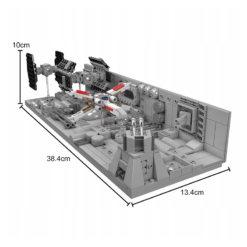 Star Wars JG049 Death Star Trench Run Diorama 656Pcs Building Blocks Kids Toy WBBW WBBW Star Wars JG049 MOC Death Star Trench Run Diorama