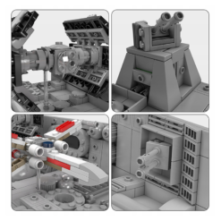 Star Wars JG049 Death Star Trench Run Diorama 656Pcs Building Blocks Kids Toy WBBW WBBW Star Wars JG049 MOC Death Star Trench Run Diorama