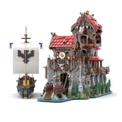 Wolfpack Tower & Medieval Ship MOC 136695 Classic Castle