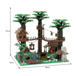 Forestmen’s Headquarters Robin Hood MOC 153885 King Of Thieves King Of Thieves 3092Pcs Building Blocks Kids Toy Forestmen’s Headquarters MOC 153885