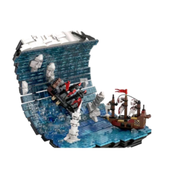 Land Ahoy Sea Sailing MOC C9281 Medieval Pirate Ship 2358Pcs Building Blocks Kids Toy Land Ahoy Sea Sailing MOC C9281