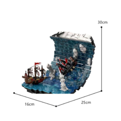 Land Ahoy Sea Sailing MOC C9281 Medieval Pirate Ship 2358Pcs Building Blocks Kids Toy Land Ahoy Sea Sailing MOC C9281