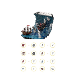 Land Ahoy Sea Sailing MOC C9281 Medieval Pirate Ship 2358Pcs Building Blocks Kids Toy Land Ahoy Sea Sailing MOC C9281