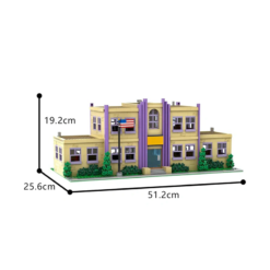 The Simpsons Modular Springfield Elementary School MOC 177723 Building 2732Pcs Building Blocks Kids Toy The Simpsons Modular Springfield Elementary School MOC 177723