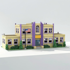 The Simpsons Modular Springfield Elementary School MOC 177723 Building 2732Pcs Building Blocks Kids Toy The Simpsons Modular Springfield Elementary School MOC 177723