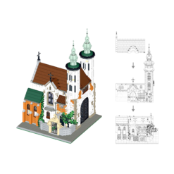 Andrew's Church MOC 124447 Medieval Architecture Church Building 3039Pcs Building Blocks Kids Toy Andrew's Church MOC 124447 Deal Studio Architecture Church Building