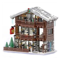 Winter Village Swiss Restaurant And Hotel MOC 91029 Medieval Architecture 2231Pcs Building Blocks Kids Toy Winter Village Swiss Restaurant And Hotel MOC 91029