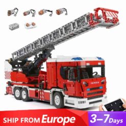 Mould King 17022 Fire Truck Rescue Vehicle Technic Ideas Remote Control Building Blocks Kids Toy