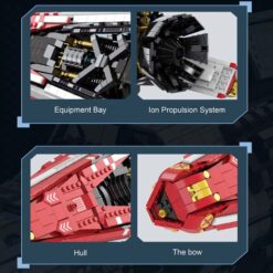 BAKA 33905 The Expanse Razorback Screaming Firehawk Navy Battleship 2107Pcs Building Blocks Kids Toy BAKA 33905 The Expanse Navy Battleship