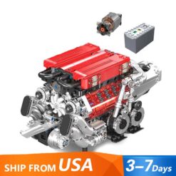 Mould King 10163 MOC Technik (W16) Two Closely Placed V8 Engines