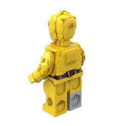 C-3PO Mega Figure Bust MOC-140976 Space Battle Model 2545Pcs Building Blocks Kids Toy C-3PO Mega Figure Bust MOC-140976