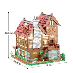 ReoBrix 66018 Medieval Bistro Modular Building Architecture 2868Pcs Building Blocks Kids Toy Reobrix 66018 MEDIEVAL BISTRO
