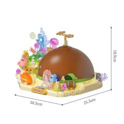 Patrick's Rock AREA-X AB0089 Spongebob SquarePants 1300Pcs Building Blocks Kids Toy Patrick's Rock AREA-X AB0089 Spongebob