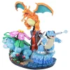 72153 Pokemon Venusaur Charizard Blastoise Building Set top down view showing all three figures